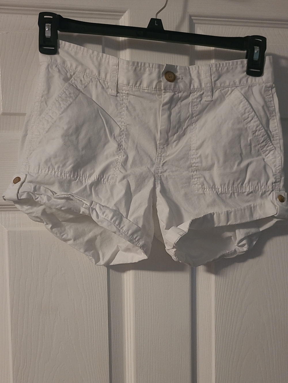Women’s Casual White Cotton Shorts Gap 0